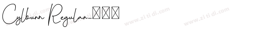 Cylburn Regular字体转换